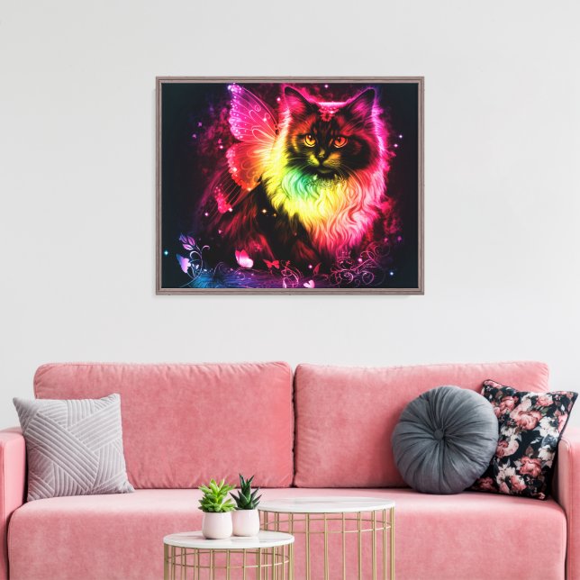 Butterfly Kitty Canvas Print (Insitu(LivingRoom))
