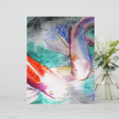 Butterfly Koi watercolour Japanese Fish Art (Standing Front)