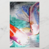 Butterfly Koi watercolour Japanese Fish Art (Front)