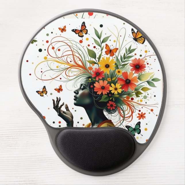 Butterfly lady art mousepad (Front)