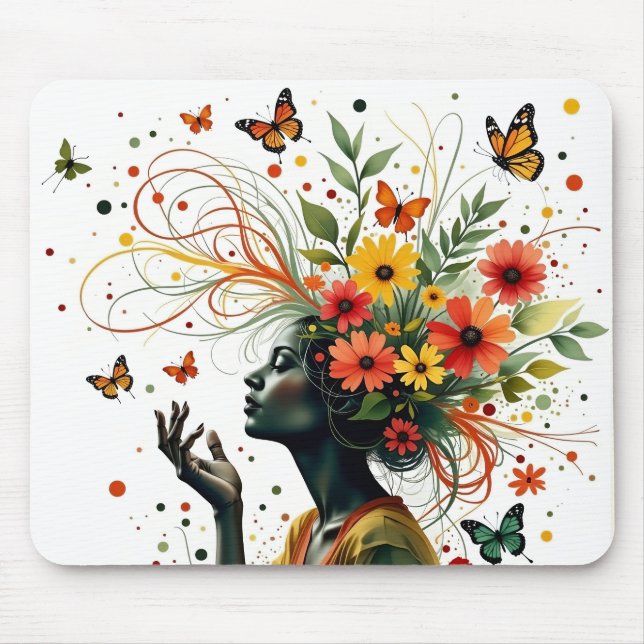 Butterfly lady art mousepad (Front)