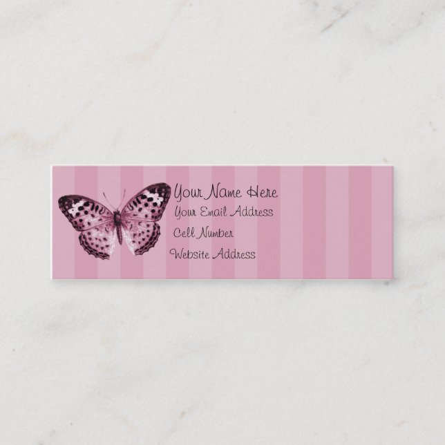 Butterfly Lady Skinny Profile Card (Front)