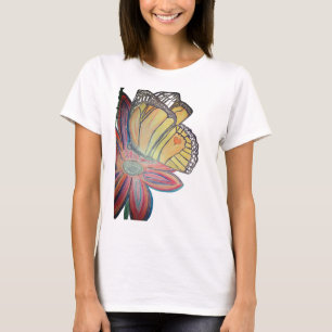 Butterfly landing on flower beautiful T-Shirt