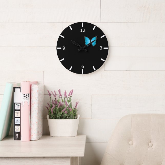 Butterfly Large Clock (Reading Room)