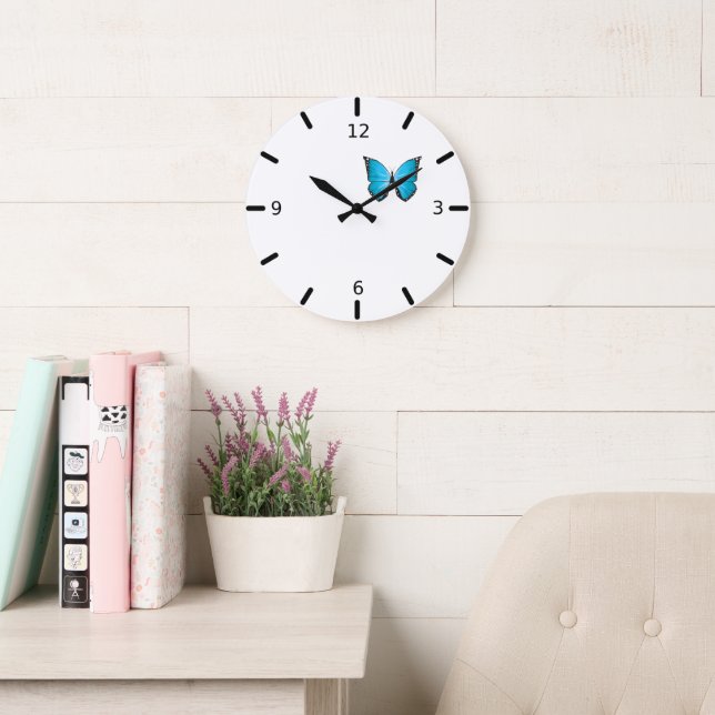 Butterfly Large Clock (Reading Room)