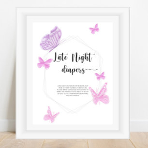 Butterfly \ Late night diapers game  Poster