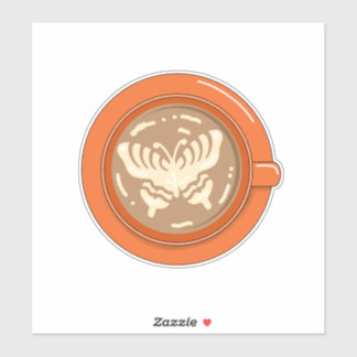 Butterfly Latte Sticker