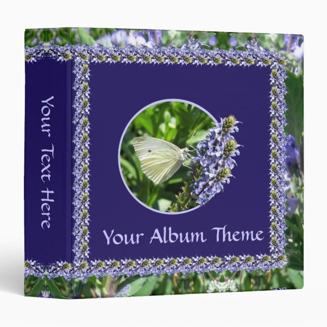 Butterfly Lavender Garden 1.5 inch Binder (Front/Spine)