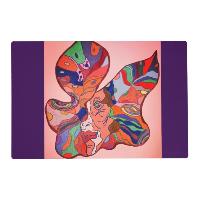 Butterfly Leaf Portrait Laminated Placemat (Back)