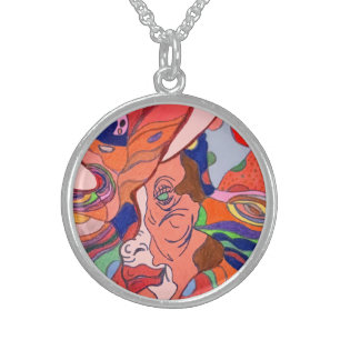 Butterfly Leaf Portrait Necklace