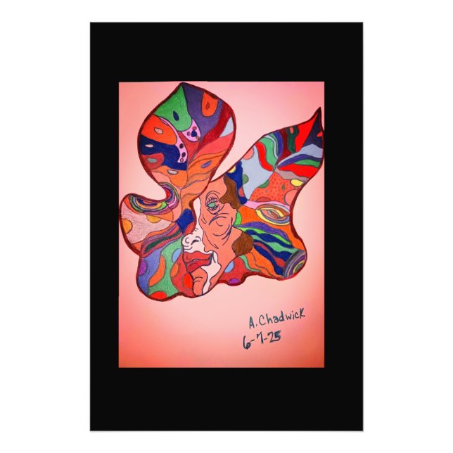 Butterfly Leaf Portrait Photo Enlargement (Front)