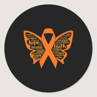 Butterfly Leukemia Awareness  Classic Round Sticker