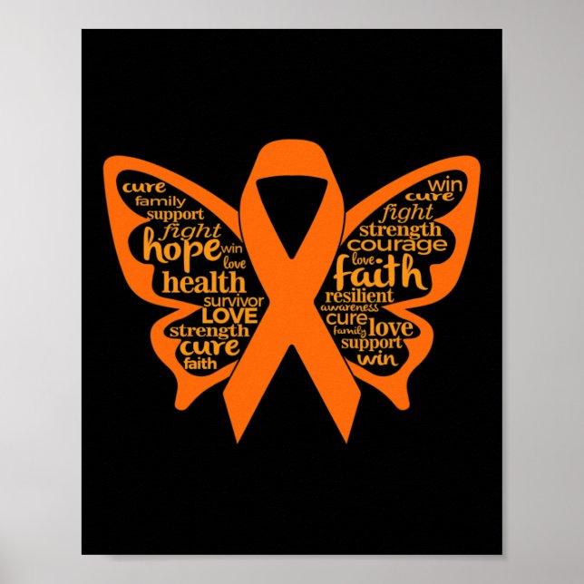 Butterfly Leukemia Awareness  Poster (Front)