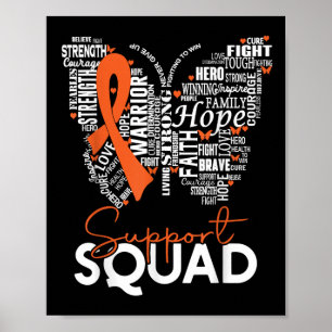 Butterfly Leukemia Blood Cancer Awareness Support Poster