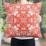 Butterfly Life Cycle Mandala Throw Pillow<br><div class="desc">This Monarch butterfly themed throw pillow, featuring original mandala artwork, is sure to add a touch of enchantment to your living space. This beautifully detailed pillow showcases a mesmerizing butterfly life cycle mandala design, featuring hand-drawn details of monarch caterpillars, milkweed leaves, chrysalis cocoon, and the butterflies themselves. Crafted with the...</div>