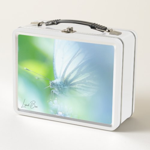 Butterfly Light Butterfly Metal Lunch Box