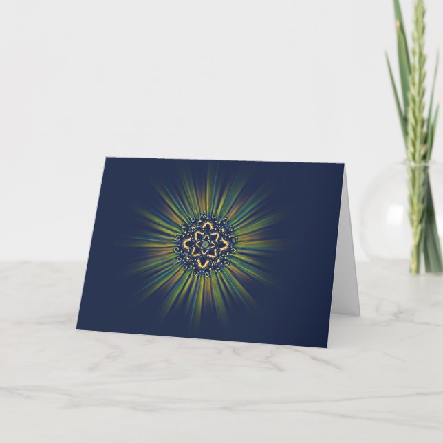 Butterfly Light Mandala Winter Solstice Card (Front)