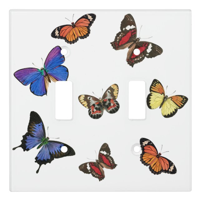 Butterfly Light Switch Cover Double Toggle (Front)