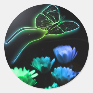 Butterfly Lillys Classic Round Sticker