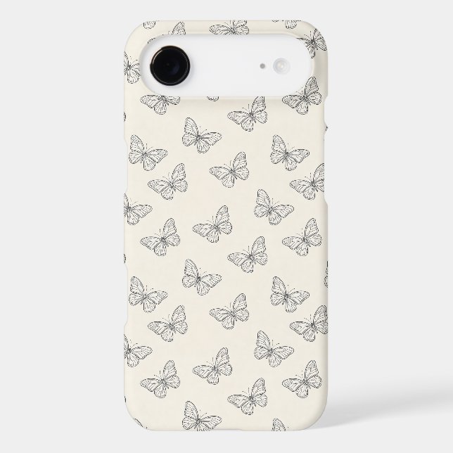 Butterfly Line Art Pattern Case-Mate iPhone Case (Back)