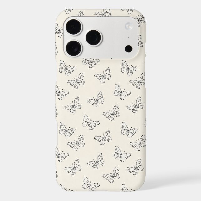 Butterfly Line Art Pattern Case-Mate iPhone Case (Back)