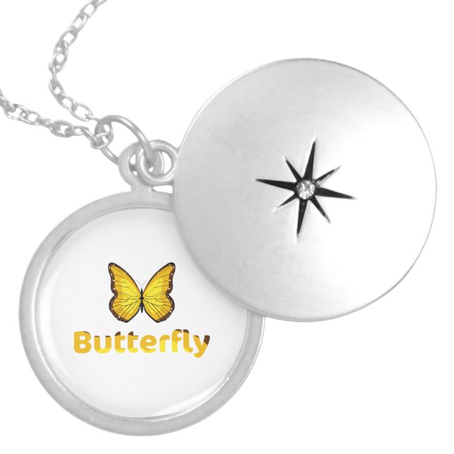 Butterfly Locket Necklace (Front)
