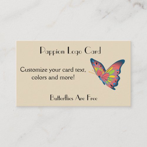 Butterfly Logo Business Card Pappion