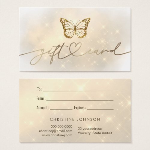 butterfly logo gift card