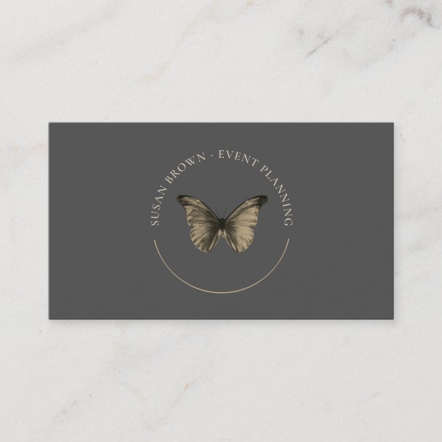 Butterfly Logo Nature Business Card (Front)