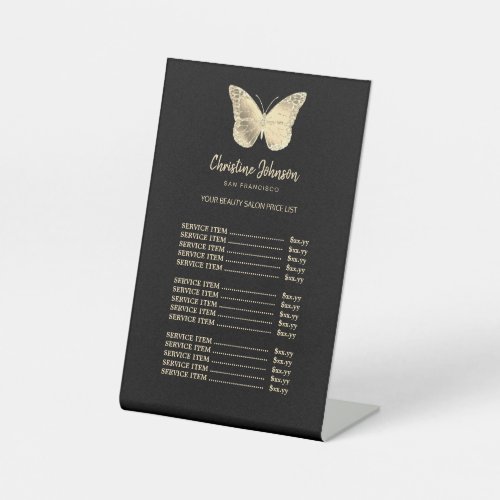 butterfly logo price list pedestal sign