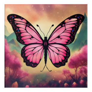 Butterfly Logo Throw Pillow Acrylic Print