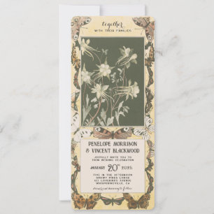 Butterfly Love and Columbines - Wedding Invitation