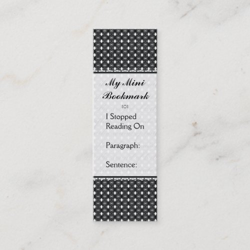 Butterfly Love  Black Lace 2 Decorative Mini Business Card