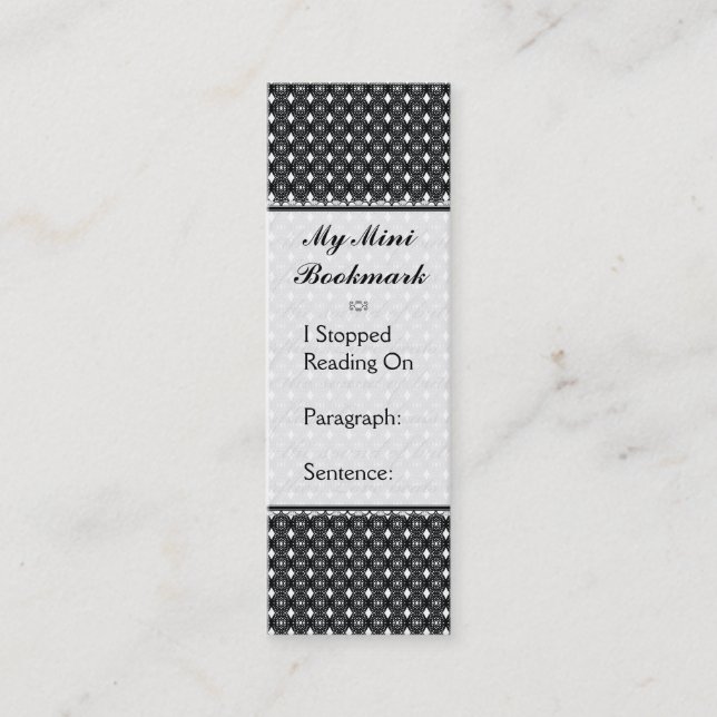 Butterfly Love | Black Lace 2 Decorative Mini Business Card (Front)
