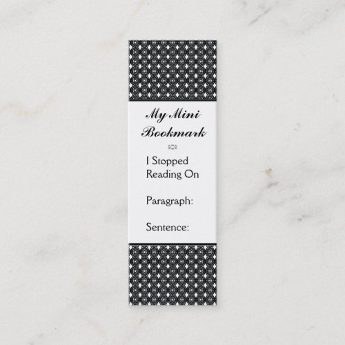 Butterfly Love  Black Lace 2 Personalized Mini Business Card