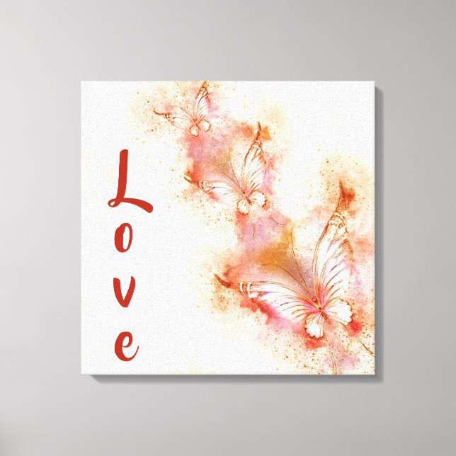 Butterfly Love Canvas Print (Front)