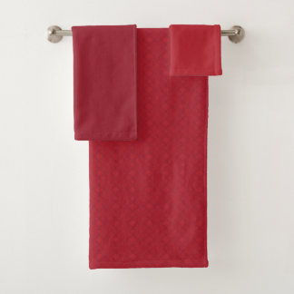 Butterfly Love | Deep Red Lace With Colors Bath Towel Set
