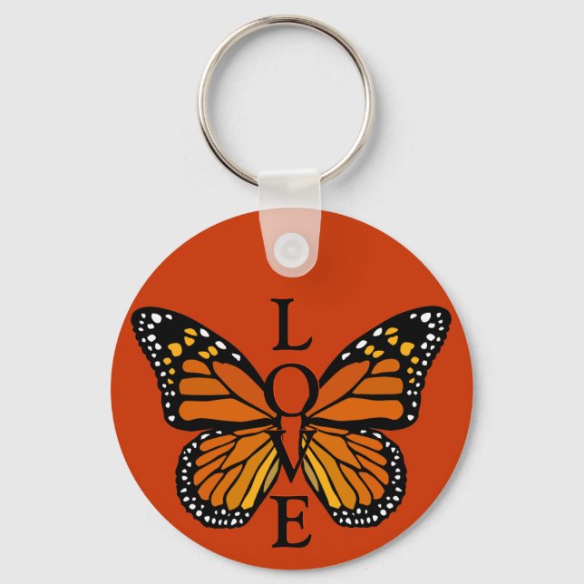 Butterfly Love Keychain Butterfly Gifts (Front)