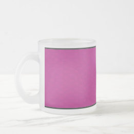 Butterfly Love | Magenta Lace Border Frosted Glass Coffee Mug