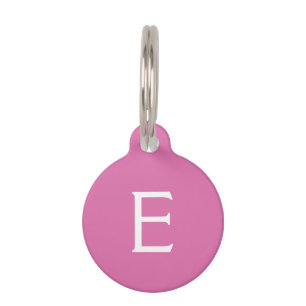 Butterfly Love Solid Color Magenta 3 Personal Pet ID Tag