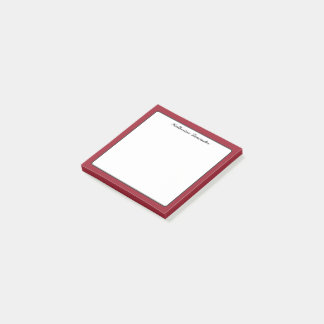 Butterfly Love | Solid Color Red 4 Border Post-it Notes