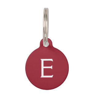 Butterfly Love   Solid Color Red 4 Personal Pet ID Tag