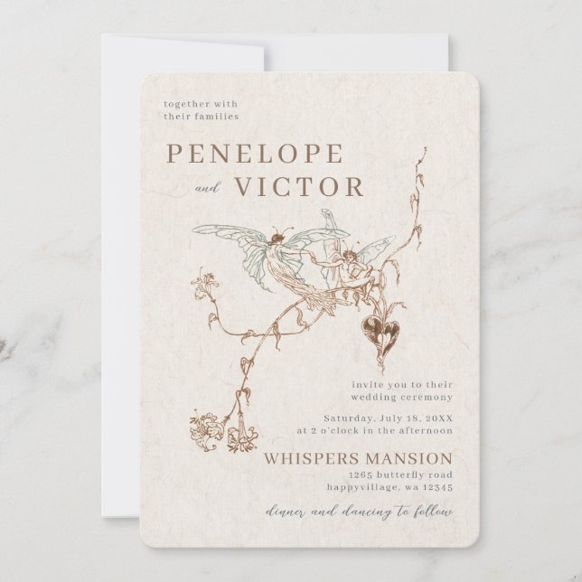 Butterfly Love Wedding Invitation (Front)