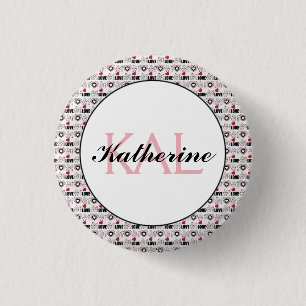 Butterfly Love Word Art Love Personalized Button