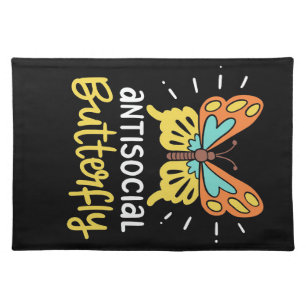 Butterfly Lover Antisocial Butterfly Cloth Placemat