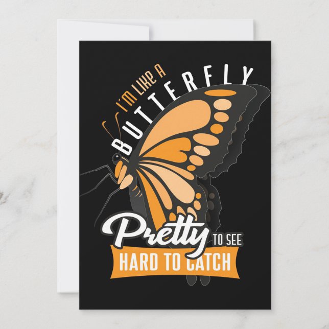 Butterfly Lover I Am Like A Butterfly Save The Date (Front)