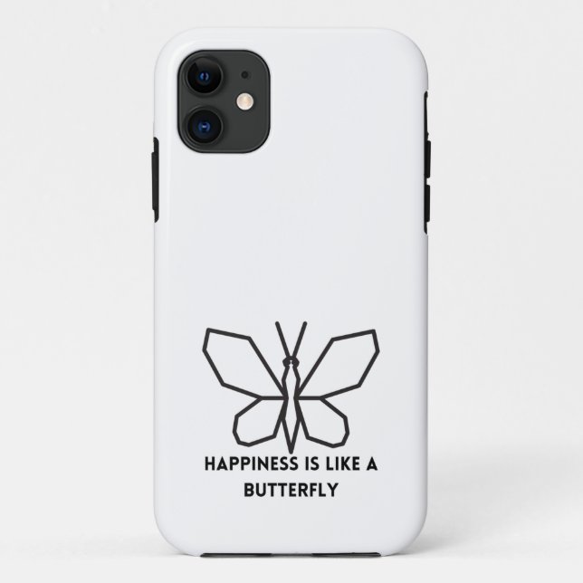 Butterfly Lovers: Happiness Is Like A Butterfly Case-Mate iPhone Case (Back)