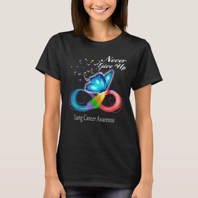 Butterfly Lung Cancer Awareness T-Shirt (Front)