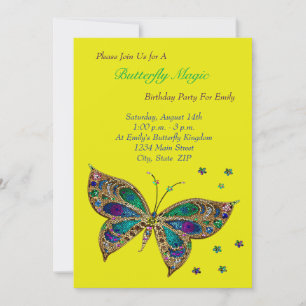 Butterfly Magic Birthday Invitation