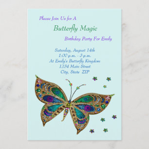 Butterfly Magic Birthday Invitation